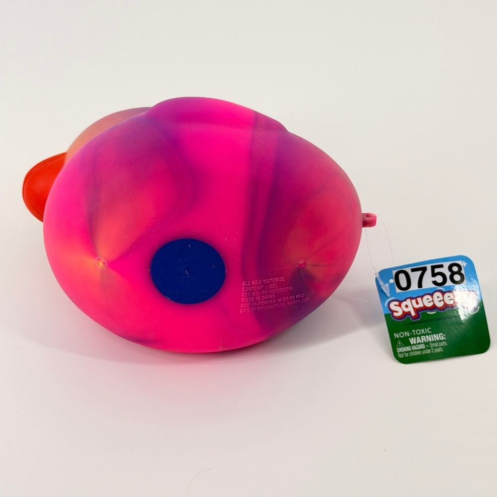 Toymendous Squeeezy Rubber Duck Kids OS Pnk Yellow Purple Marble Sensory Toy NWT - Picture 5 of 9